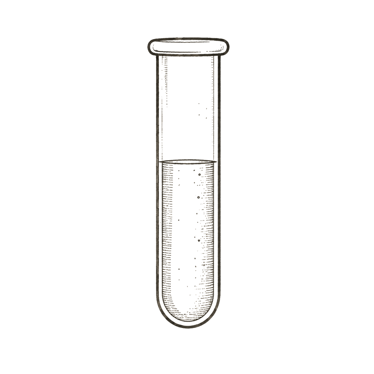 A hand-drawn test tube.